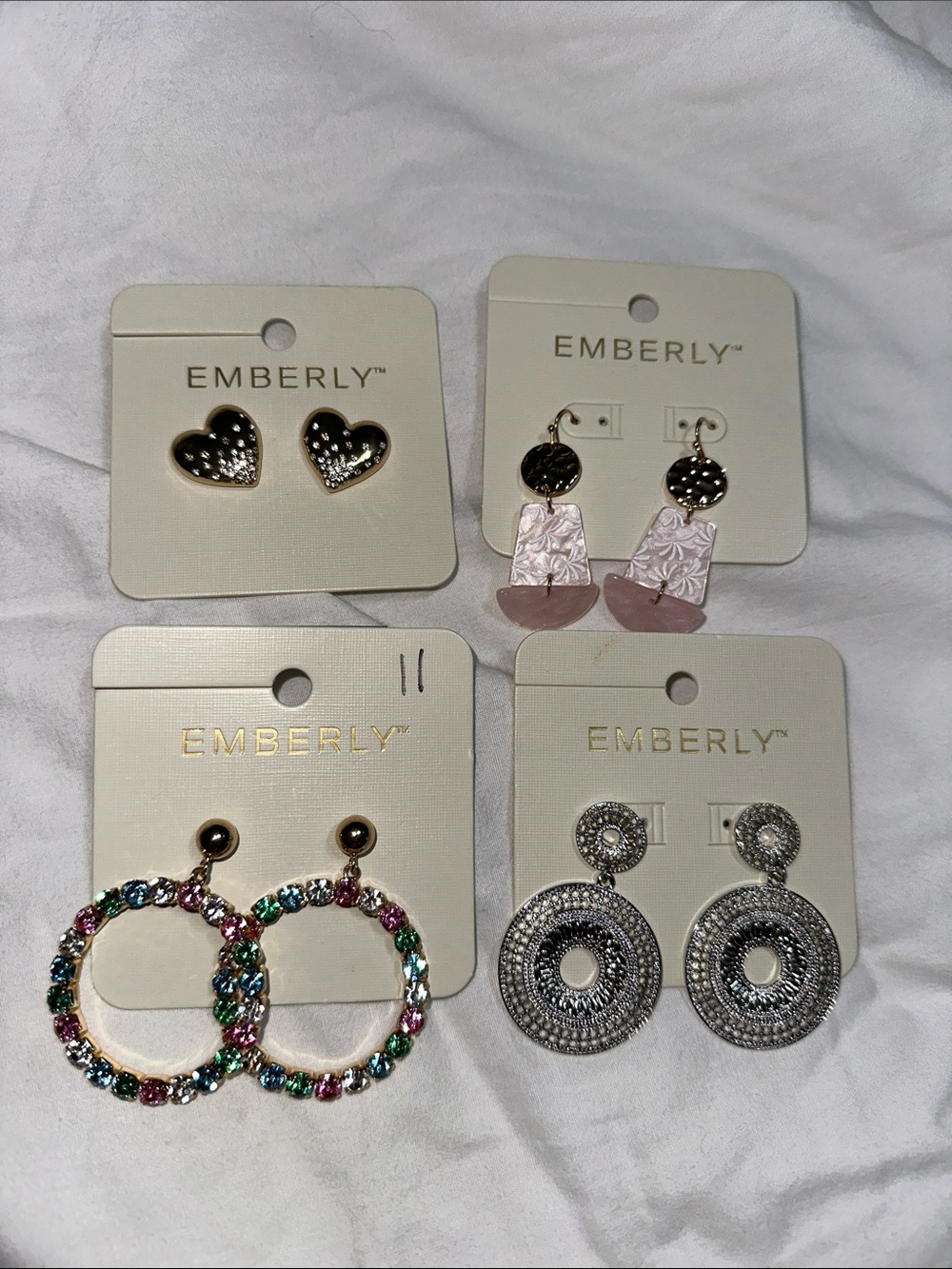 Emberly Women’s Mixed Earring Set — Gold, Pink, Silver, Multicolor
